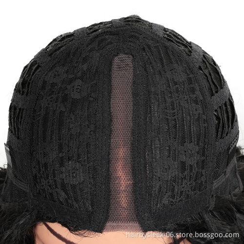 MAGIC 26"Inch Black Kinky Wave Hair Synthetic Lace Front Wig Heat Resistant Kinky Curly Hair Lace Front Wigs For Black Women